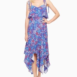 Parker Tina Colorful Silk Midi Dress - Size 2